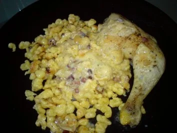 Rezept: Geschmorte Poulardenkeule Geschmorte Poulardenkeule - Rezept