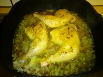 Rezept: Geschmorte Poulardenkeule Bild Nr. 3 Geschmorte Poulardenkeule - Rezept - Bild Nr. 3