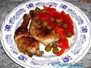 Paprika-Hähnchen mit Oliven - Rezept