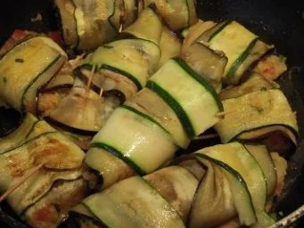 Auberginen-Zucchini-Rouladen - Rezept - Bild Nr. 5