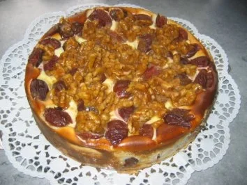 Rezept: Krokant-Käsekuchen mit Pflaumen Krokant-Käsekuchen mit Pflaumen - Rezept