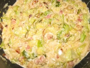 Rezept: Spitzkohl in Sahnesoße Lactosefrei Spitzkohl in Sahnesoße Lactosefrei - Rezept