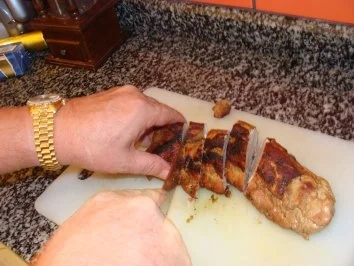 Fleisch : -Gespritztes Schweinefilet mit Specksauce - - Rezept - Bild Nr. 2