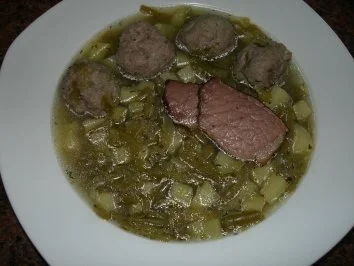 Rezept: Suppe: SCHNITTBOHNENSUPPE Suppe: SCHNITTBOHNENSUPPE - Rezept