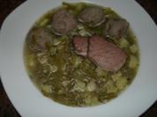 Suppe:    SCHNITTBOHNENSUPPE - Rezept
