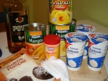 Rezept: Dessert: Ananas mit Mango-Sahne Bild Nr. 2 Dessert: Ananas mit Mango-Sahne - Rezept - Bild Nr. 2
