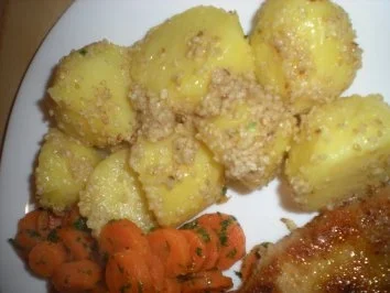 Rezept: HAUPTGANG- " Schweineschnitzel mit Sesam- Kartoffeln" Bild Nr. 2 HAUPTGANG- " Schweineschnitzel mit Sesam- Kartoffeln" - Rezept - Bild Nr. 2