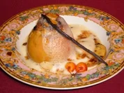 Schmoräpfelchen mit Rosinen-Marzipan-Füllung im Traminerschaum - Rezept