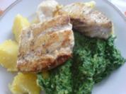 Seelachsfilet auf Spinatbett - Rezept