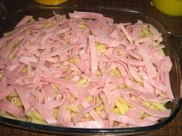 Rezept: Maccheroni-Schinkenauflauf mit Kräutern Bild Nr. 4 Maccheroni-Schinkenauflauf mit Kräutern - Rezept - Bild Nr. 4