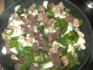 Fleisch: Schaschlikpfanne mit Hoorische - Rezept - Bild Nr. 4