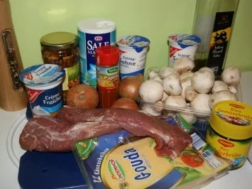 Schwein: Jäger-Pfanne mit Schweinefilet und Pilzen - Rezept - Bild Nr. 2