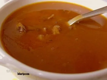 Rezept: Ochsenschwanzsuppe gebunden Ochsenschwanzsuppe gebunden - Rezept
