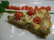 Rezept: Quiche mit Garnelen und Kirschtomaten Quiche mit Garnelen und Kirschtomaten - Rezept