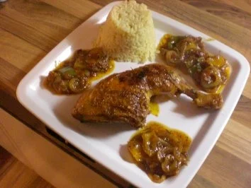 Rezept: Hähnchenschenkel auf Gemüse Hähnchenschenkel auf Gemüse - Rezept