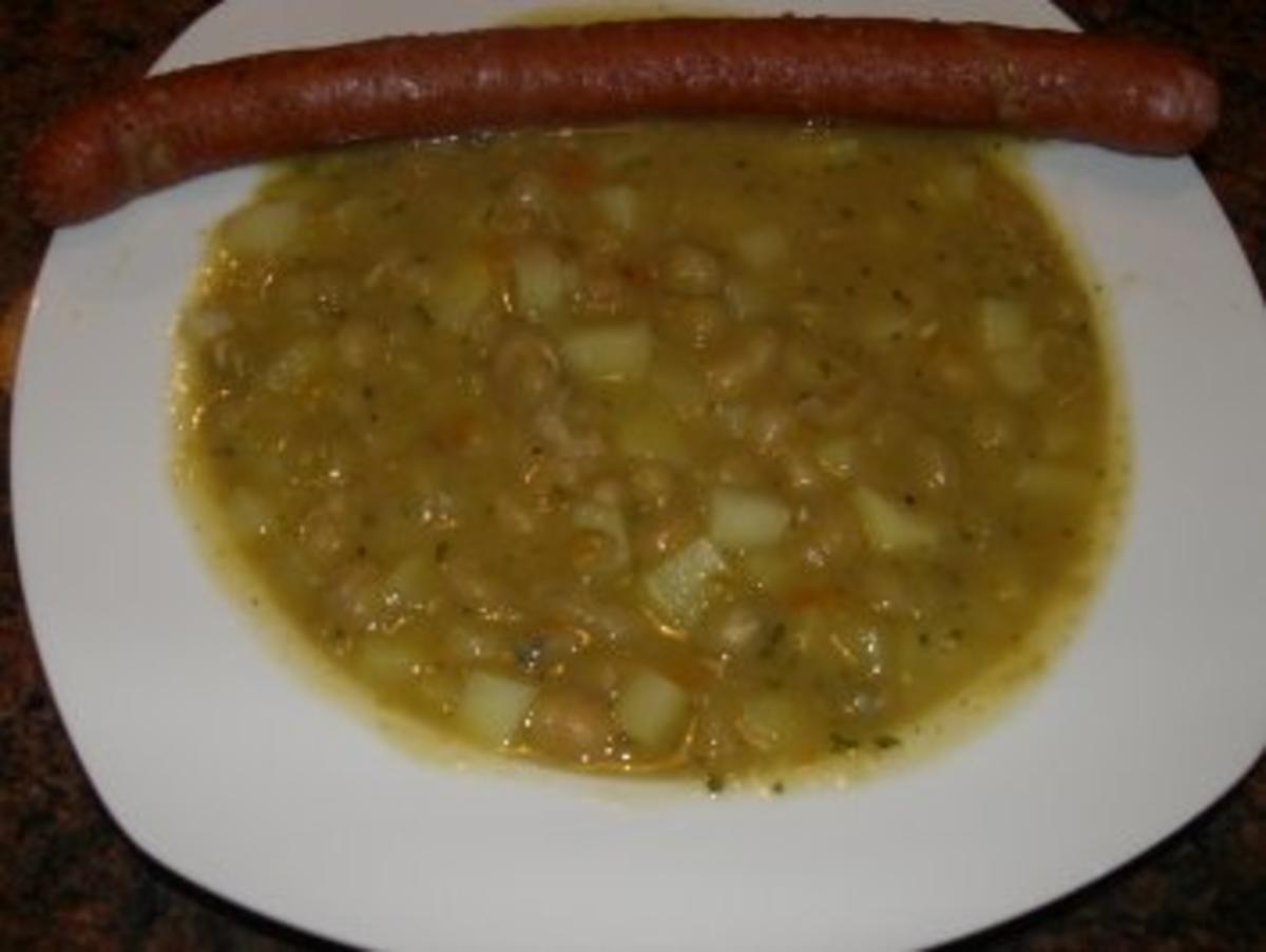 Suppe:   ERBSENSUPPE - Rezept