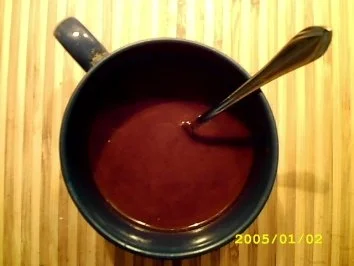 Heiße Schokii:Bitterschokolade - Rezept