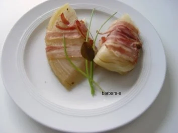 Gemüse-Gerichte: Weißkohlspalten mit Speck umwickelt - Rezept - Bild Nr. 2