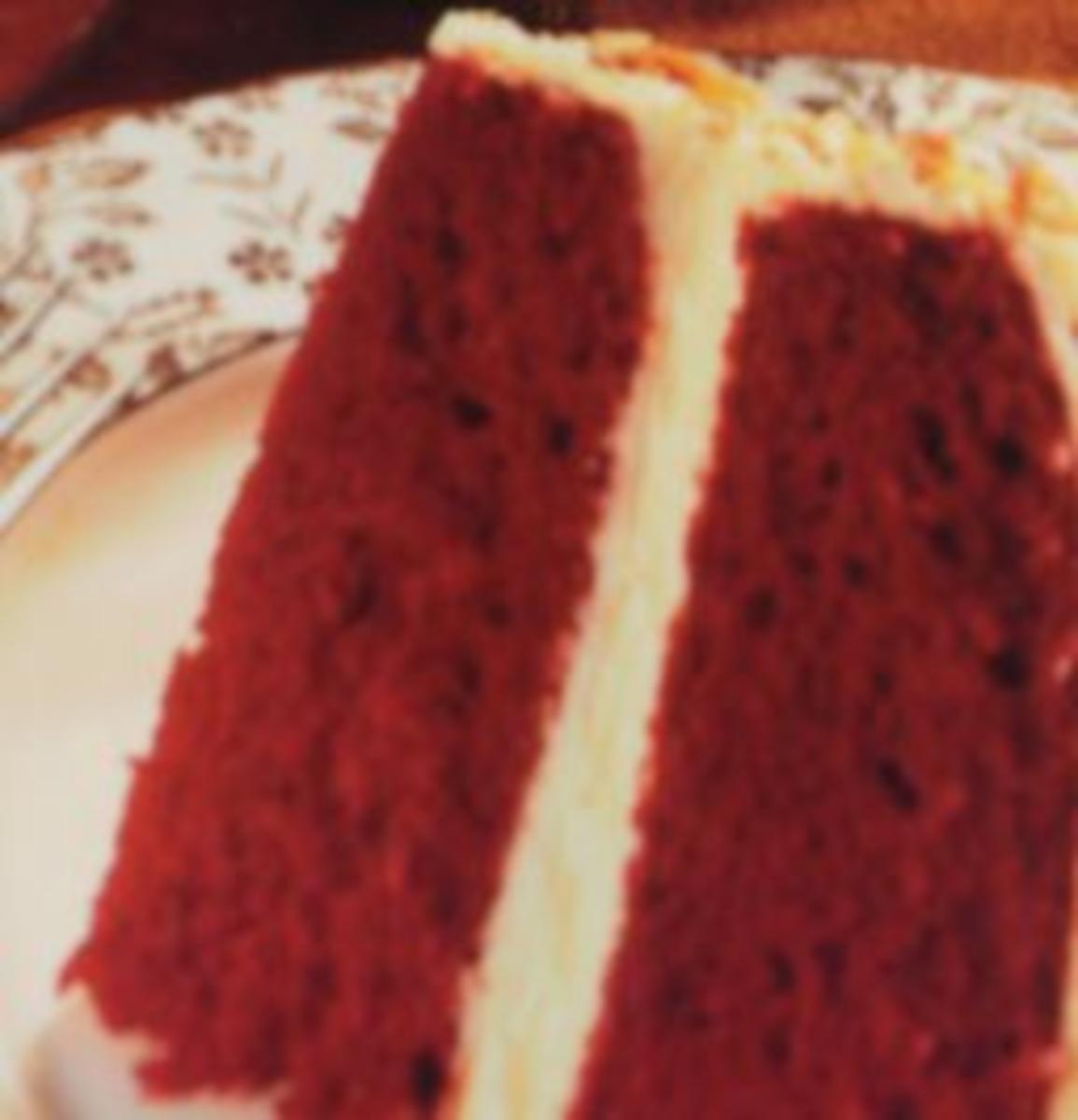 Roter Samt  Kuchen -Echt Amerikanisch schmeckt zart wie Samt - Leicht zu backen - Bild eingegeben - Rezept