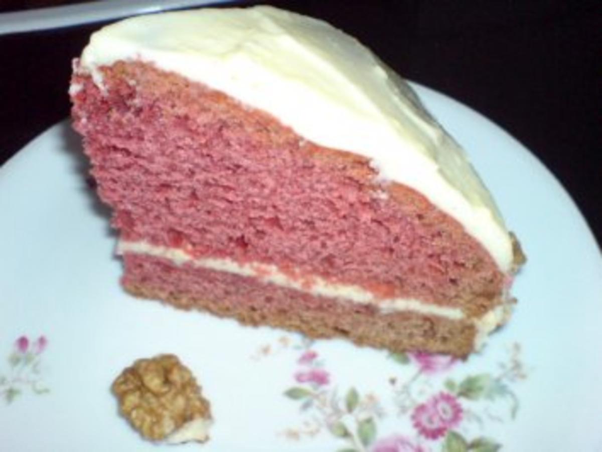 Roter Samt  Kuchen -Echt Amerikanisch schmeckt zart wie Samt - Leicht zu backen - Bild eingegeben - Rezept - Bild Nr. 2