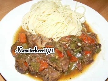 Rezept: Leckeres Resteessen mit Spießbraten Leckeres Resteessen mit Spießbraten - Rezept