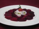 Rote-Bete-Carpaccio mit Jakobsmuscheln und Minzpesto - Rezept