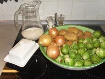 Beilagen: Rosenkohl-Kartoffelpüree - Rezept