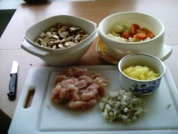 Pfannengericht:  Hähnchen und Gemüse überbacken - Rezept - Bild Nr. 2