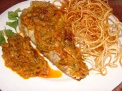 Fisch : - Seeteufel mit Sardellenanstrich - - Rezept