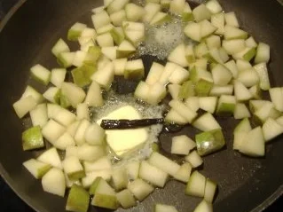 Kalbsleber-Birnen-Ragout auf grüne Bandnudeln - Rezept - Bild Nr. 4