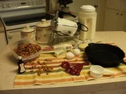 Pfanne Mandel Kuchen -Muss in einer schweren eisener Pfanne gebacken werden- Mit eingestellten Bildern - Rezept