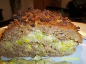 gefüllter Hackbraten mit Röstzwiebelkruste - Rezept