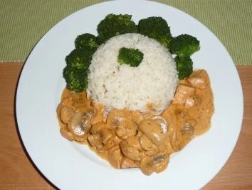 Pilz - Hühnerbrust - Tomatenrahm - Pfanne - Rezept