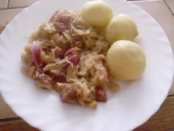 Kasselerpfanne mit Apfel - Rezept