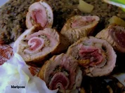 Schweinelendenröllchen auf Linsengemüse - Rezept