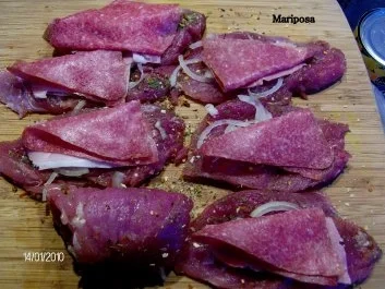 Schweinelendenröllchen auf Linsengemüse - Rezept - Bild Nr. 4