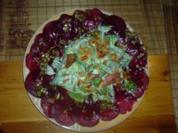 Rote Beete Carpaccio mit pikantem Feldsalat - Rezept