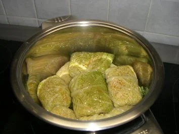 Kohlrouladen mit Hackfleisch und Reis - Rezept - Bild Nr. 7