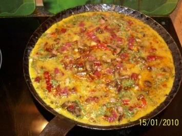 Bauernfrühstück shariswunderland ( cubanische tortilla) - Rezept - Bild Nr. 2