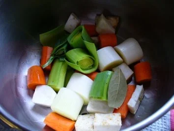 Rezept: Kasselerbraten, Pilzbohnen und grüne Semmelklöße Bild Nr. 3 Kasselerbraten, Pilzbohnen und grüne Semmelklöße - Rezept - Bild Nr. 3