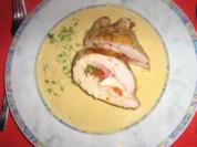 Putenbrustfilet gefüllt mit Ziegenkäse in einer leckeren Weißweinsoße - Rezept