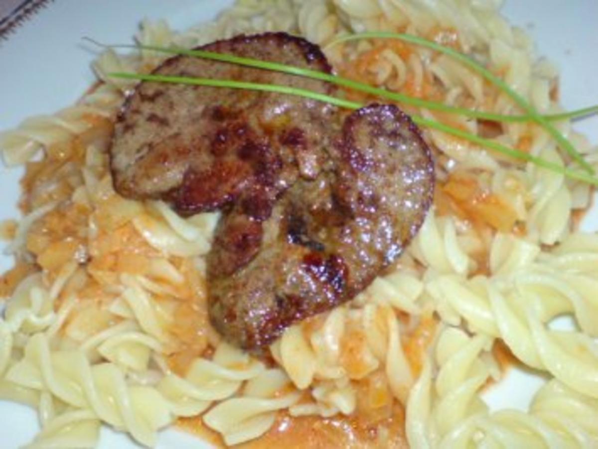 Kaninchenleber mit Nudeln in Paprikasahne - Rezept - kochbar.de