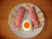 Schinken-Spargel-Fleischsalat Röllchen - Rezept