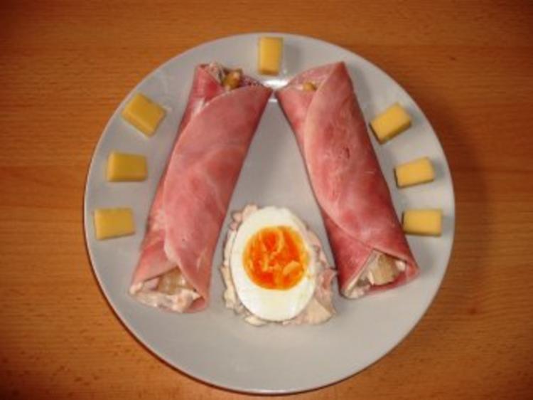 Schinken Spargel Fleischsalat Röllchen - schnell &amp; einfach - 192 kcal/100g