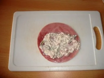 Schinken-Spargel-Fleischsalat Röllchen - Rezept - Bild Nr. 3