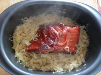 Kasselerbraten mit Sauerkraut und Thymiansoße - Rezept - Bild Nr. 3