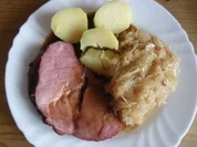 Kasselerbraten mit Sauerkraut und Thymiansoße - Rezept