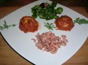 Timbale von Frutti di Mare an Mischsalat und Nordseekrabben - Rezept