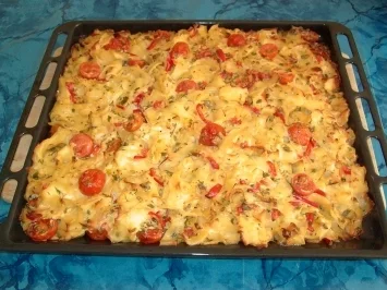 Bunte Blechnudeln - Rezept