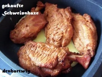 Hauptgericht~Schweinshaxe mit Salzkartoffeln und Rotkohl - Rezept - Bild Nr. 4